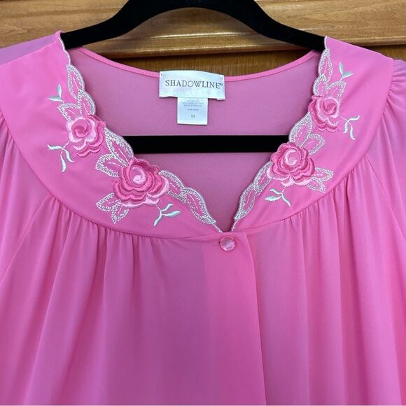 Vintage Shadowline Pink Nightshirt & Gown Set Size Medium - Picture 6 of 9